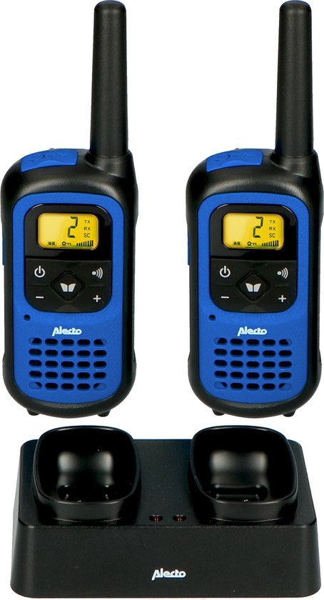 Alecto FR-125 - Walkie Talkie voor kinderen en volwassenen - Set van 2 stuks - Bereik tot 7 km - Blauw-Zwart 