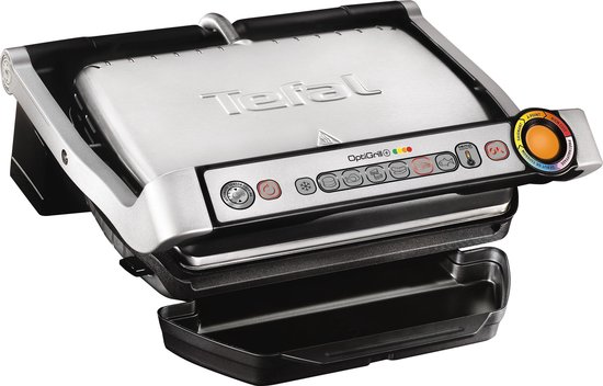 Tefal Optigrill+ GC712D - Contactgrill - Anti-aanbaklaag - 6 automatische programma’s - RVS 