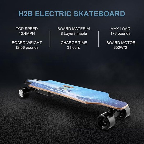 ViVi Elektrische skateboard - Elektrische longboard - Skateboard - Inclusief afstandsbediening - 30 km/u 