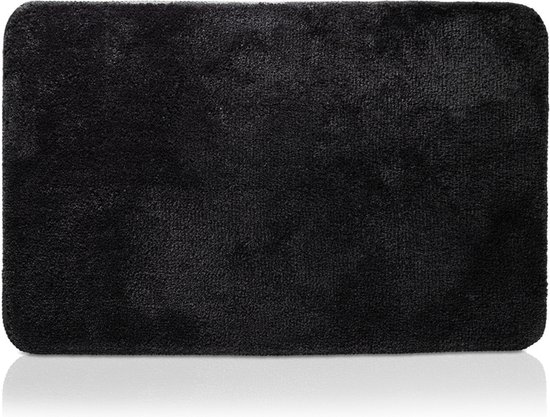 WITTS Badmat - Luxe Mat - 60x90cm - Hoge Kwaliteit - Zwart - Douchemat - Badmatten 